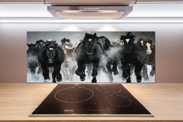 Keuken achterwand Paarden in galop