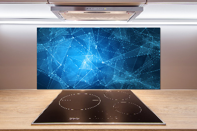 Keuken achterwand Blauwe lijnen