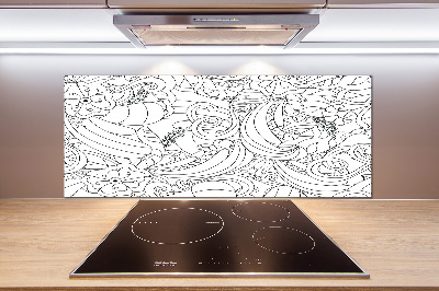 Spatscherm keuken Ornamenten