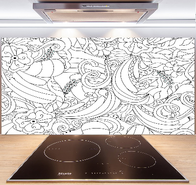 Spatscherm keuken Ornamenten