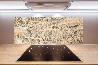 Spatplaat keuken Een oude krant