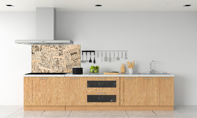 Spatplaat keuken Een oude krant