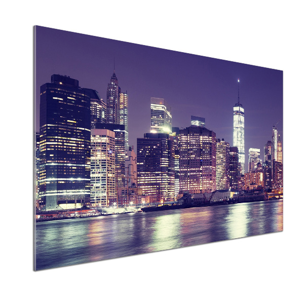 Spatplaat keuken New York 's nachts