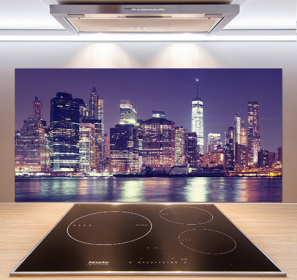 Spatplaat keuken New York 's nachts