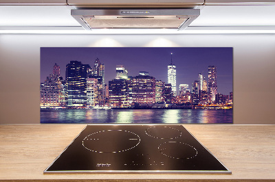 Spatplaat keuken New York 's nachts