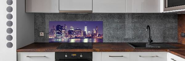 Spatplaat keuken New York 's nachts