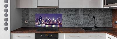 Spatplaat keuken New York 's nachts