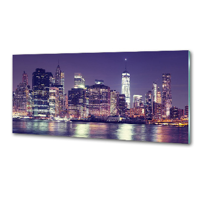 Spatplaat keuken New York 's nachts