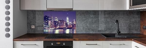 Spatplaat keuken New York 's nachts