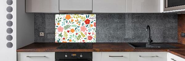Keuken achterwand Illustratie van bloemen