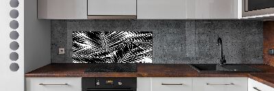 Achterwand keuken Palmbladeren