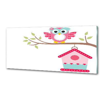 Achterwand keuken Uil op een tak