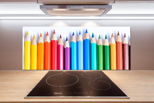 Glazen achterwand keuken Kleurpotloden