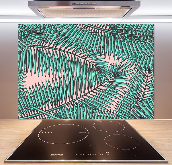 Spatscherm keuken Palmbladeren