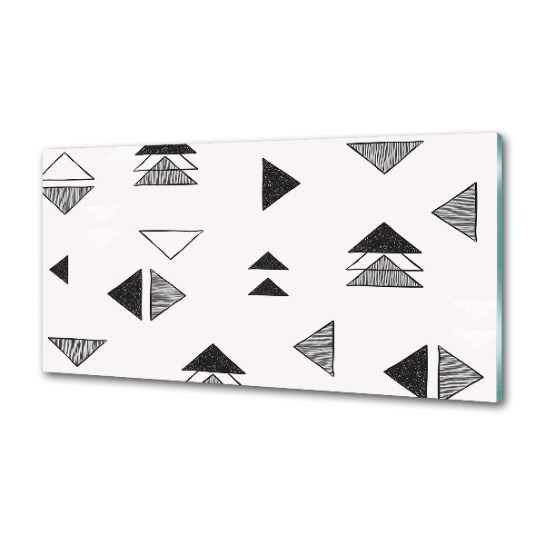 Glazen achterwand keuken Achtergrond met driehoeken