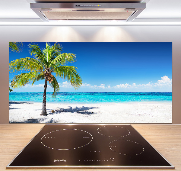 Glazen achterwand keuken Tropisch strand