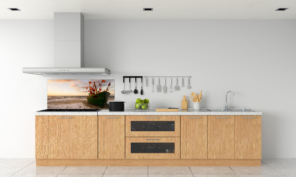 Achterwand keuken Vissersboot strand