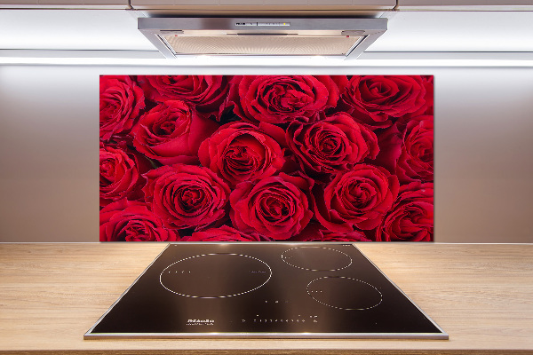 Glazen achterwand keuken Rozen