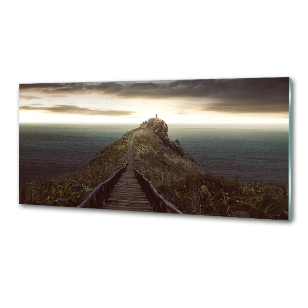 Keuken achterwand Pad op de rots