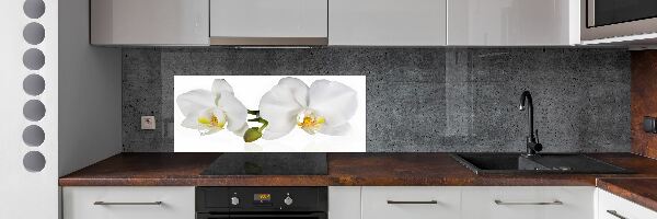 Glazen achterwand keuken Orchidee