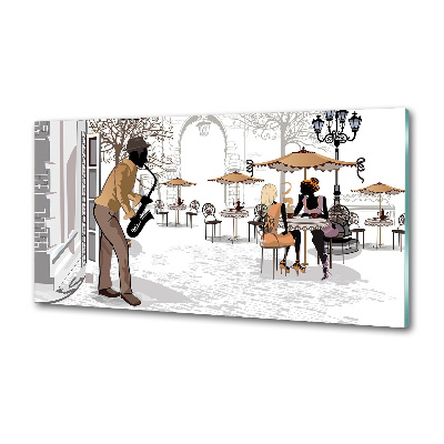 Spatplaat keuken Straatmuzikant