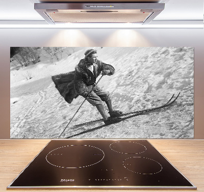 Panel między meble w kuchni Narciarz