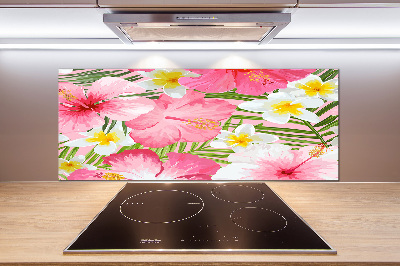 Panel do kuchni Tropikalne kwiaty