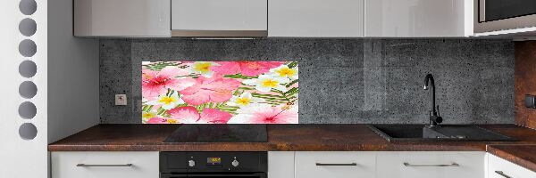 Keuken achterwand Tropische bloemen