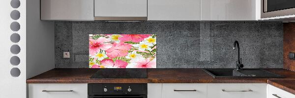 Keuken achterwand Tropische bloemen
