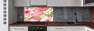 Keuken achterwand Tropische bloemen
