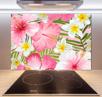 Keuken achterwand Tropische bloemen
