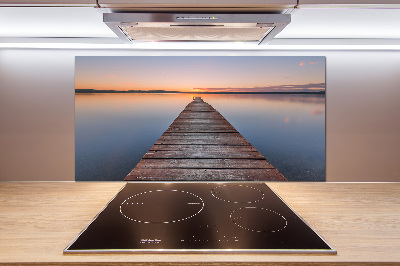 Spatplaat keuken Houten steiger