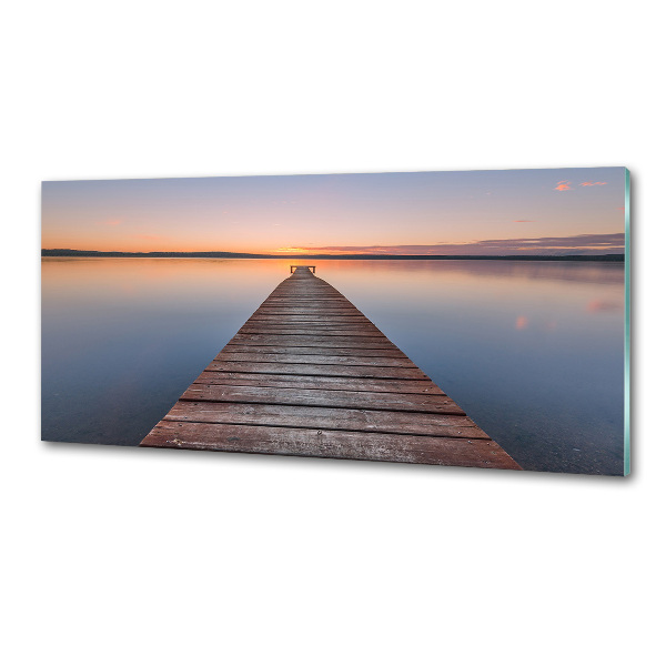 Spatplaat keuken Houten steiger