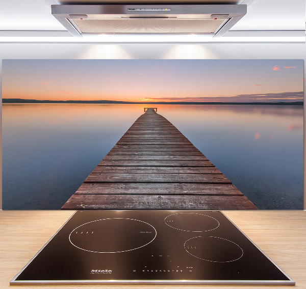 Spatplaat keuken Houten steiger