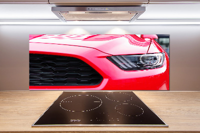 Spatscherm keuken Rode Mustang