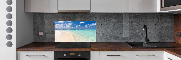 Spatscherm keuken Strand op de Malediven