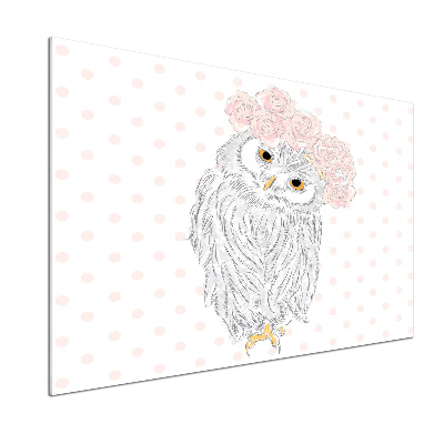 Panel do kuchni Sowa w wianku