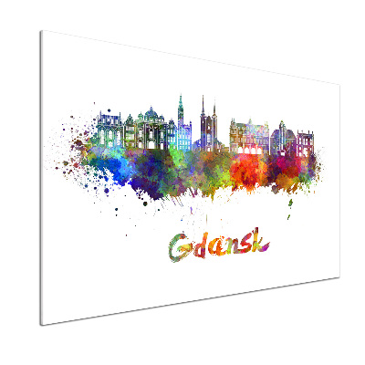 Spatscherm keuken Kleurrijk Gdańsk