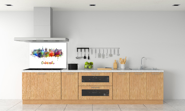 Spatscherm keuken Kleurrijk Gdańsk