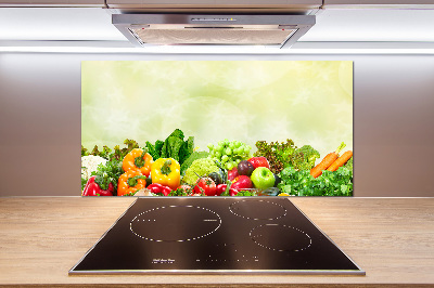 Glazen achterwand keuken Groenten