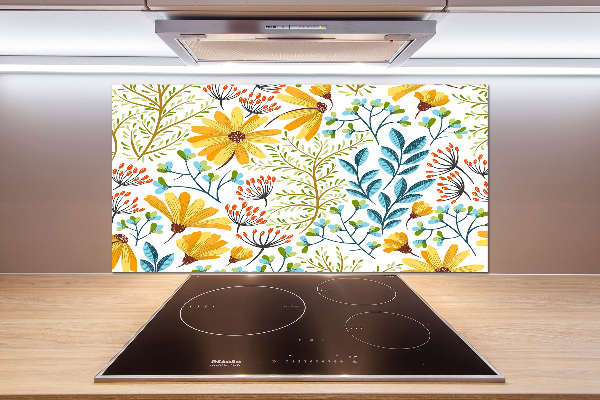 Spatscherm keuken Lentebloemen