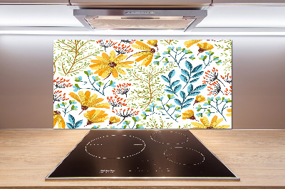 Spatscherm keuken Lentebloemen