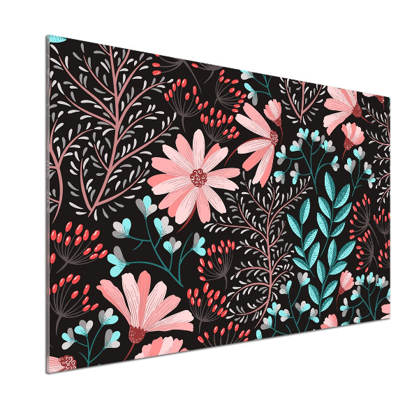 Spatplaat keuken Lentebloemen