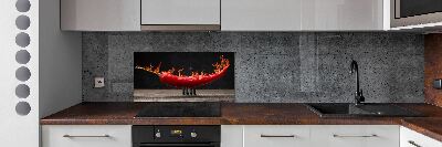 Spatscherm keuken Chilipeper