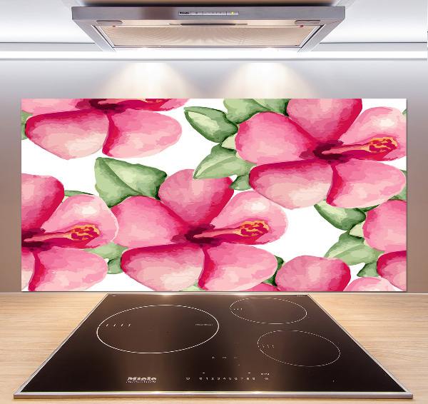 Achterwand keuken Tropische bloemen