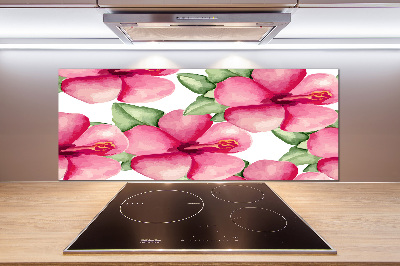 Achterwand keuken Tropische bloemen