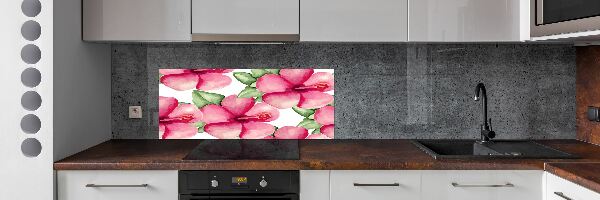 Achterwand keuken Tropische bloemen