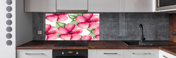 Achterwand keuken Tropische bloemen