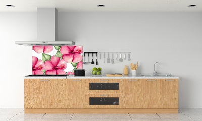 Achterwand keuken Tropische bloemen