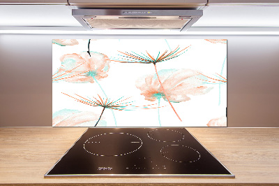 Glazen achterwand keuken Paardebloem